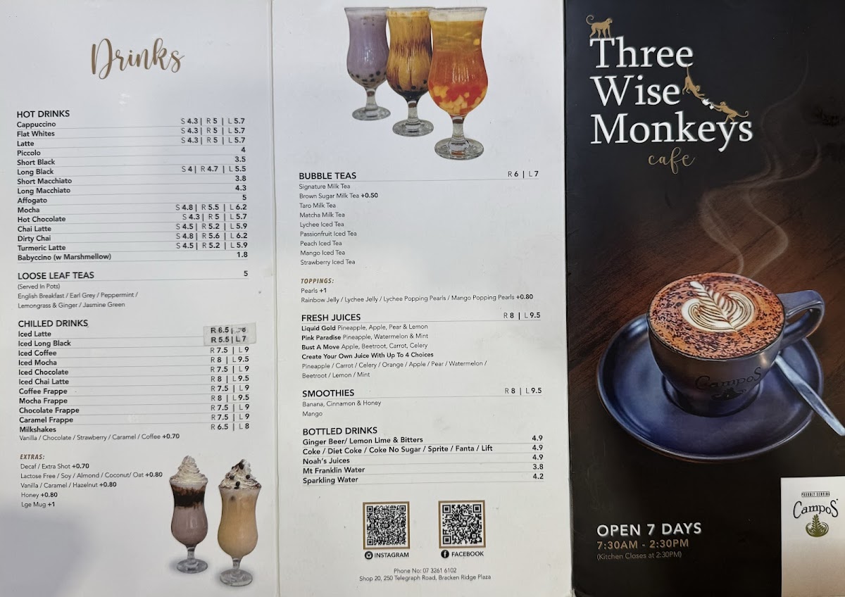 Menu Three Wise Monkeys Cafe-3
